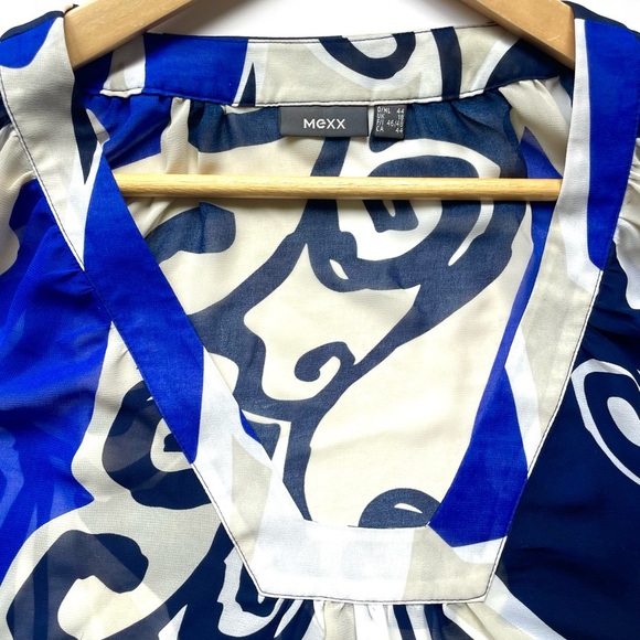 Mexx Blue and Black Abstract Midi Dress printed - Picture 4 of 6